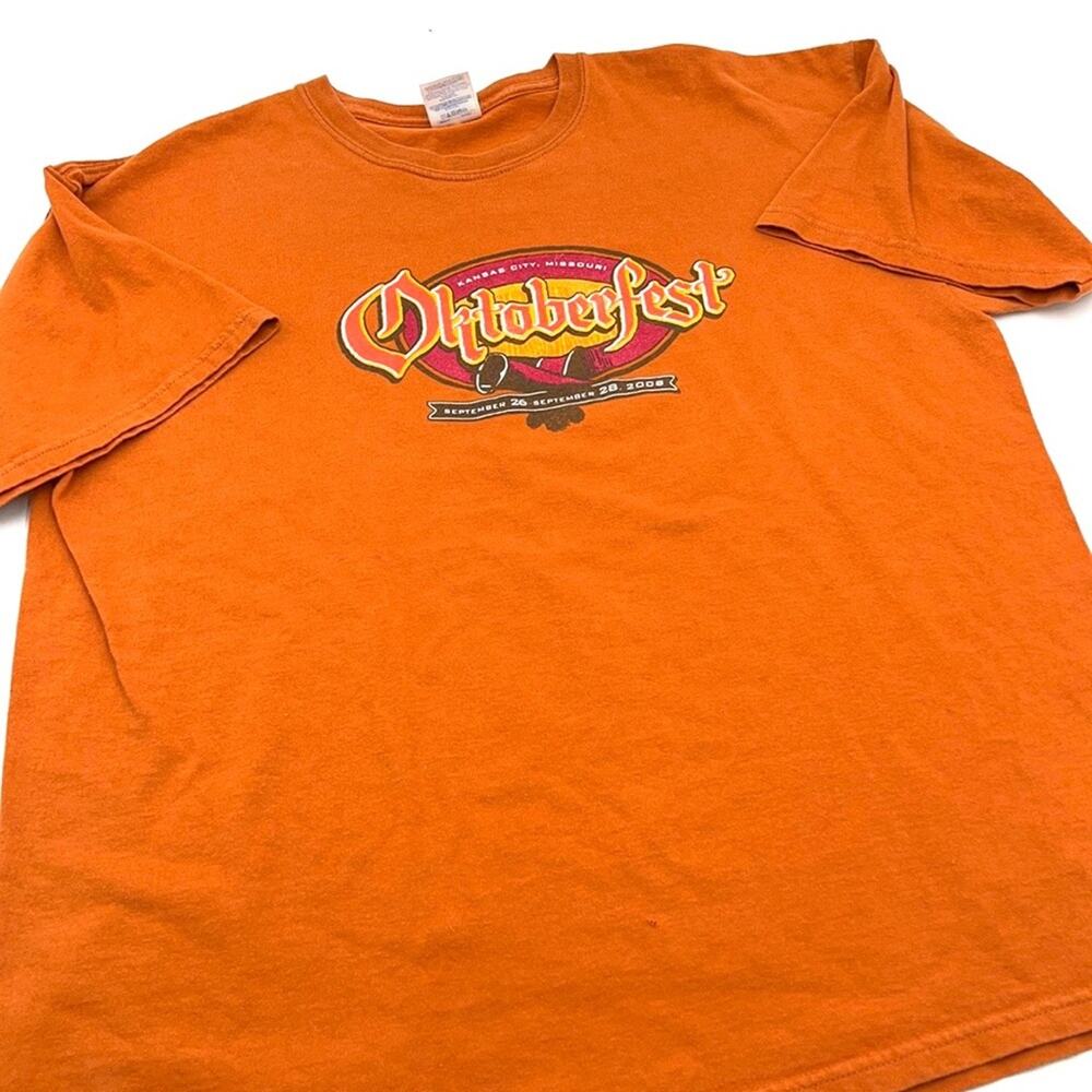 OKTOBERFEST 2008 KANSAS CITY MISSOURI tee orange